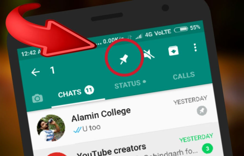 How to Pin & Unpin a Chat to WhatsApp's Top of the Screen?
