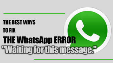 The best way to fix the WhatsApp error is Waiting for this message.